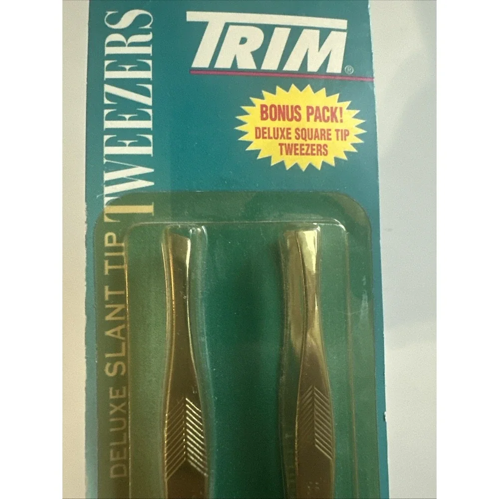 Trim Deluxe Slant Tip Tweezers Two Pack 5-61B